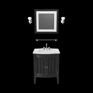 Image of Wooden Bathroom Sink With Mirror