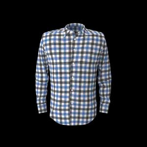 Image of Blue & Black Check Shirt